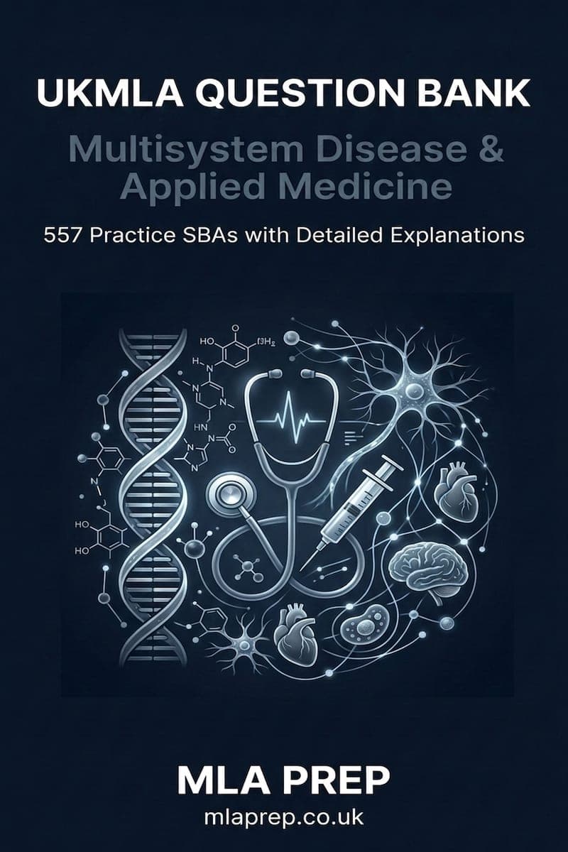 MLA Prep UKMLA Question Bank: Multisystem Disease & Applied Medicine cover