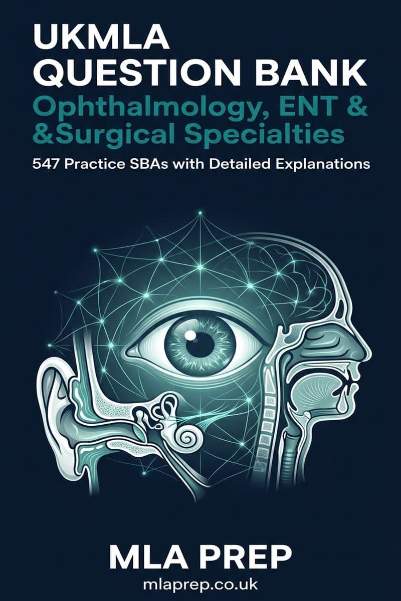 MLA Prep UKMLA Question Bank: Ophthalmology, ENT & Surgical Specialties cover