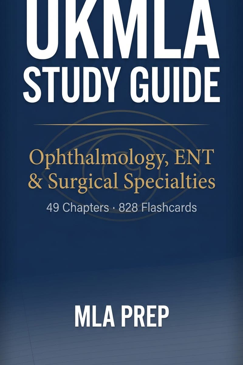 MLA Prep UKMLA Study Guide: Ophthalmology, ENT & Surgical Specialties cover